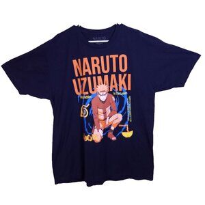 Naruto Uzumaki Black T-Shirt Village Shippuden Collection XXL